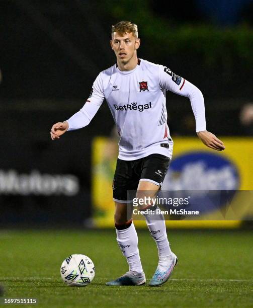 Louth , Ireland - 25 September 2023; Hayden Muller of Dundalk during the SSE Airtricity Men's Premier Division match between Dundalk and Cork City at...