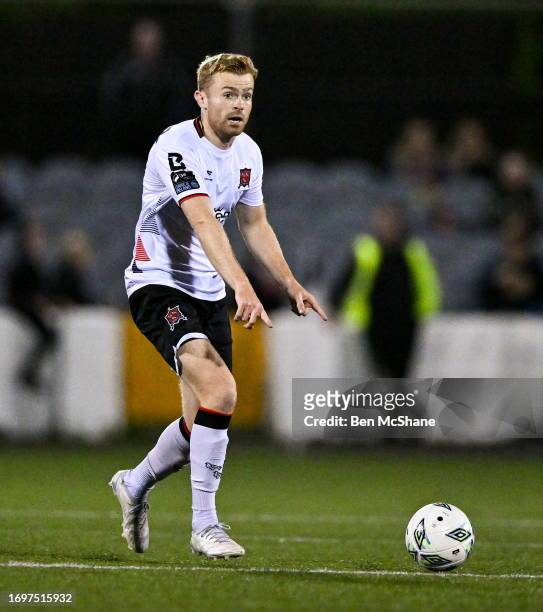 Louth , Ireland - 25 September 2023; Paul Doyle of Dundalk during the SSE Airtricity Men's Premier Division match between Dundalk and Cork City at...