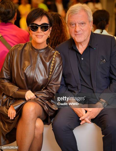 Kris Jenner and Sidney Toledano at Loewe Ready To Wear Spring 2024 held at Esplanade Saint Louis on September 29, 2023 in Paris, France.