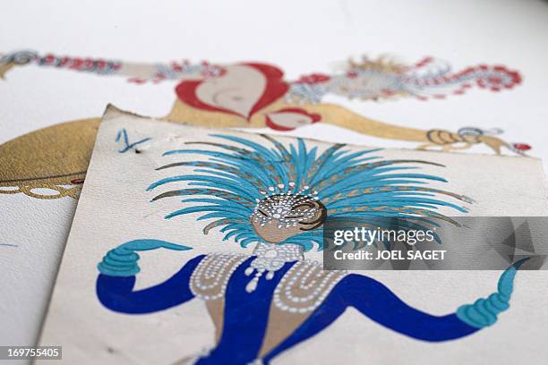 Picture taken in Paris, on May 31 shows the 1955 "Zodiaque" drawing by Franco-Russian artist Romain de Tirtoff, also known as 'Erte'. Over 300...