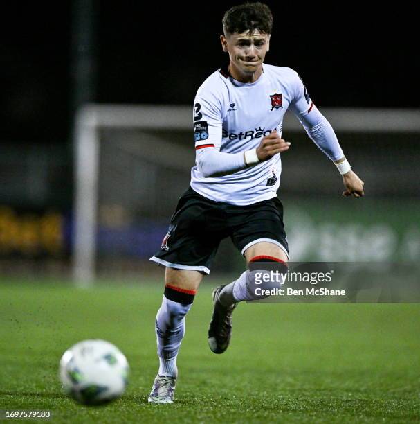 Louth , Ireland - 25 September 2023; Ryan O'Kane of Dundalk during the SSE Airtricity Men's Premier Division match between Dundalk and Cork City at...