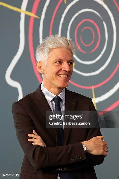 The italian minister Massimo Bray attends The 55th International Art Exhibition at Giardini on June 1, 2013 in Venice, Italy. The 55th International...