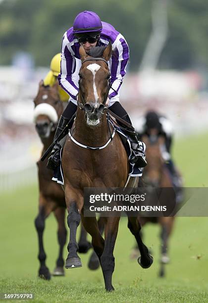 Joseph O'Brien rides St Nicholas Abbey to victory in the Coronation Cup on Derby day at the Epsom Derby Festival, in Surrey, southern England, on...