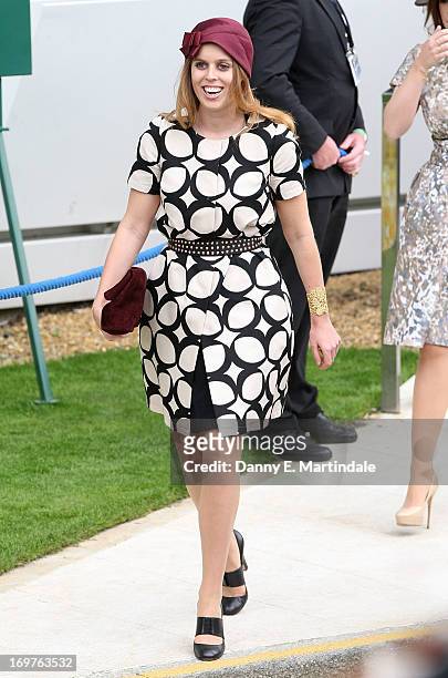 Princess Beatrice attends Derby Day at The Derby Festival on June 1, 2013 in Epsom, United Kingdom.