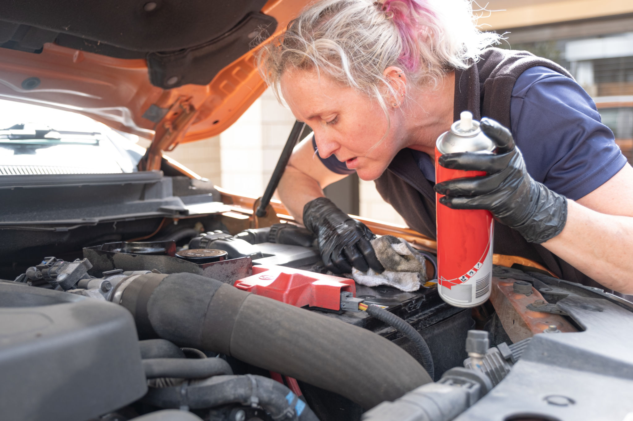 car engine cleaning