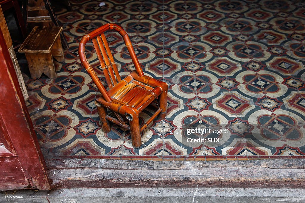 Bamboo Chair on the Floor