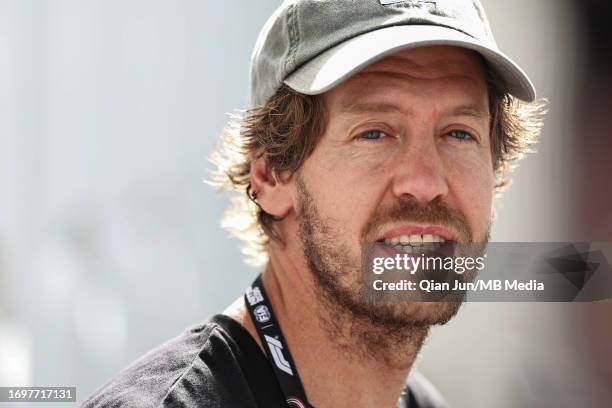 Sebastian Vettel during qualifying ahead of the F1 Grand Prix of Japan at Suzuka Circuit on September 23, 2023 in Suzuka, Japan.