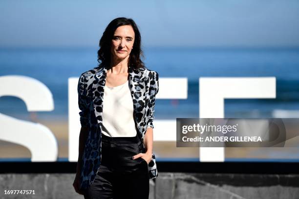 Spanish actress Ana Torrent poses during the photocall of the film "Cerrar los ojos / Close your eyes" during the 71st San Sebastian International...