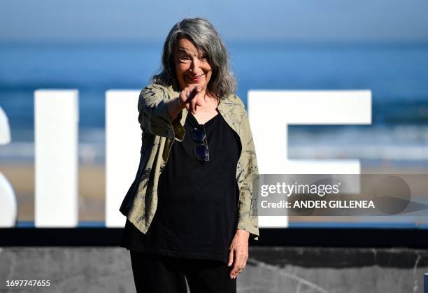 Spanish actress Petra Martinez poses during the photocall of the film "Cerrar los ojos / Close your eyes" during the 71st San Sebastian International...