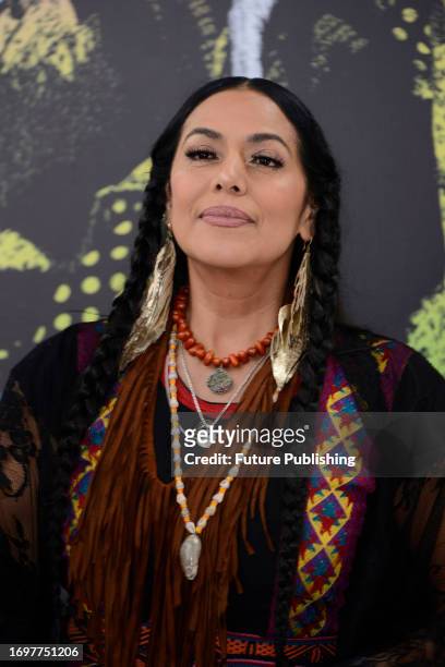 September 28 Mexico City, Mexico: The singer Lila Downs, originally from Oaxaca, attends a press conference to promote her new album 'La Sanchez' and...