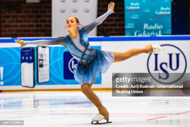 Alexa Severin of Great Britain performs during the ISU Junior Grand Prix of Figure Skating at Hala Olivia on September 29, 2023 in Gdansk, Poland.