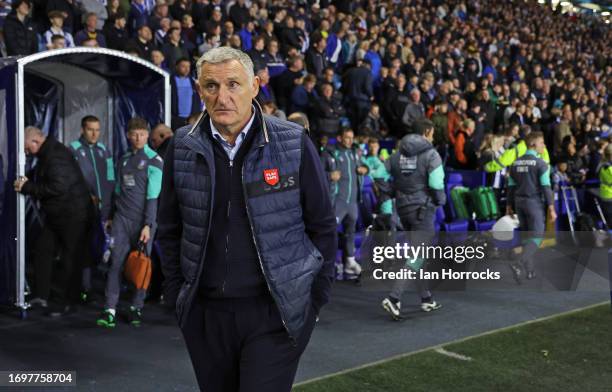 Sunderland head coach Tony Mowbray during the Sky Bet Championship match between Sheffield Wednesday and Sunderland at Hillsborough on September 29,...