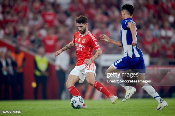 Rafa Silva of Benfica during the Portugese Primeira Liga match between Benfica v FC Porto at the Estadio Da Luz on September 29, 2023 in Porto...