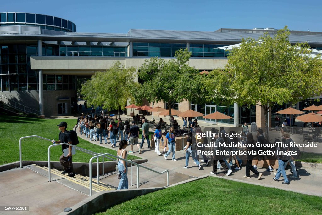 Uc Riverside High A group of high school students navigate the campus during a tour at ...