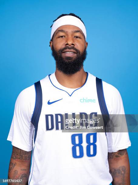 Markieff Morris of the Dallas Mavericks poses for a head shot during 2023 NBA Media Day on September 29, 2023 at the American Airlines Center in...