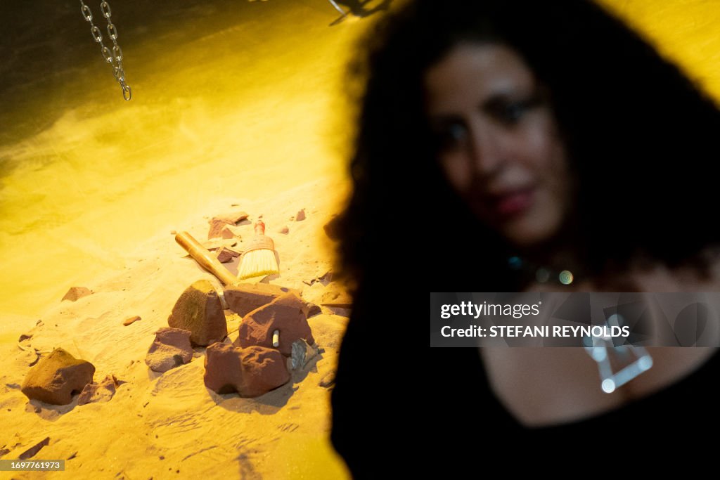 Opera Weapons Fairovz Foty, an opera singer, speaks during an interview following a ...