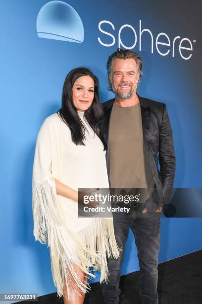 Audra Mari and Josh Duhamel at The Grand Opening of Sphere in Las Vegas and the first of 25 U2:UV Achtung Baby shows on September 29, 2023 in Las...