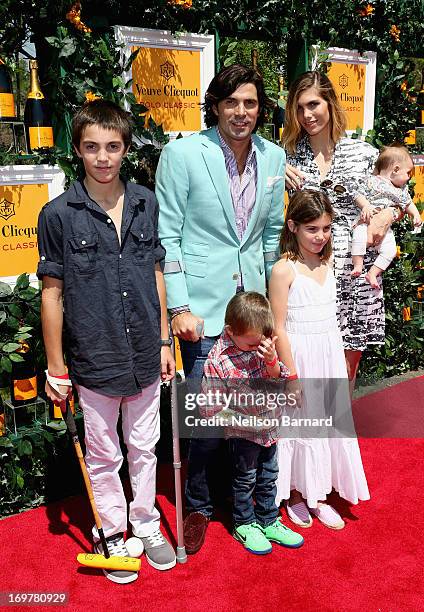 Hilario Figueras, Nacho Figueras, Delfina Blaquier, Alba Figueras, Artemio Figueras and Aurora Figueras attend the sixth annual Veuve Clicquot Polo...