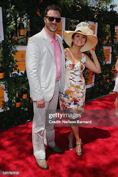 Brady Smith and Tiffani Thiessen attends the sixth annual Veuve Clicquot Polo Classic on June 1, 2013 in Jersey City.