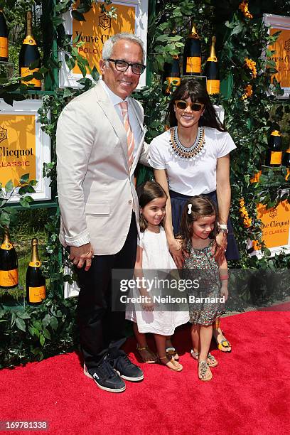 Chef Geoffrey Zakarian, wife Margaret Anne Williams and children attend the sixth annual Veuve Clicquot Polo Classic on June 1, 2013 in Jersey City.