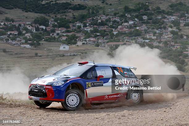 Robert Kubica of Poland and Maciek Baran of Poland compete in their Citroen DS3 RRC during Day One of the WRC Greece on June 01, 2013 in Loutraki,...