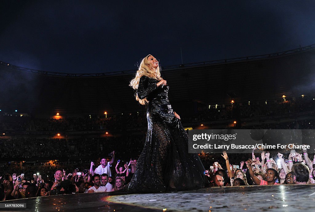 On Stage At "Chime For Change: The Sound Of Change Live" Concert