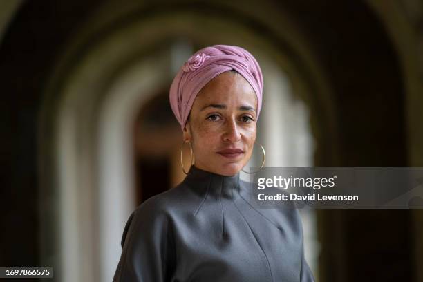 Zadie Smith, author of The Fraud, poses at the Cliveden Literary Festival at Cliveden House on September 30, 2023 in Windsor, England.