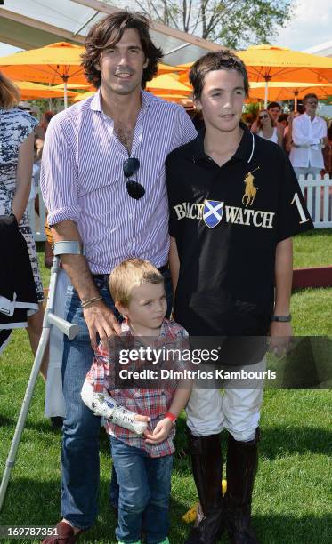 Nacho Figueras, Hilario Figueras, and Artemio Figueras attend the sixth annual Veuve Clicquot Polo Classic on June 1, 2013 in Jersey City.