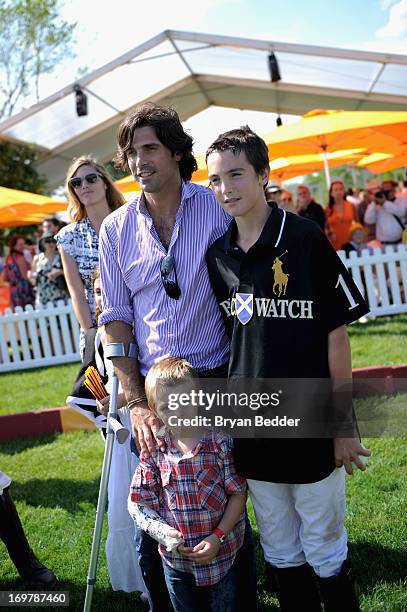 Nacho Figueras, Hilario Figueras, and Artemio Figueras attend the sixth annual Veuve Clicquot Polo Classic on June 1, 2013 in Jersey City.
