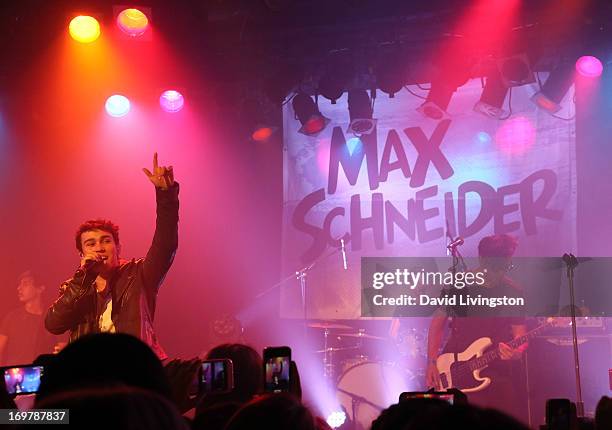 Former Nickelodeon star Max Schneider kicks off his "Nothing Without Love" summer tour at the Roxy Theatre on June 1, 2013 in West Hollywood,...