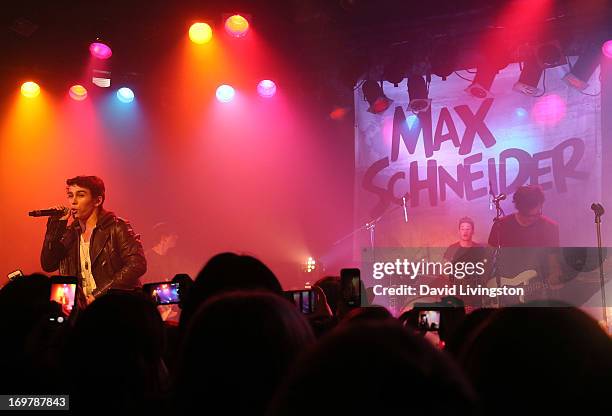 Former Nickelodeon star Max Schneider kicks off his "Nothing Without Love" summer tour at the Roxy Theatre on June 1, 2013 in West Hollywood,...