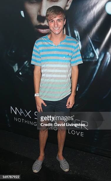 Actor Lucas Cruikshank attends the kickoff for Max Schneider's "Nothing Without Love" summer tour at the Roxy Theatre on June 1, 2013 in West...
