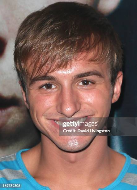 Actor Lucas Cruikshank attends the kickoff for Max Schneider's "Nothing Without Love" summer tour at the Roxy Theatre on June 1, 2013 in West...