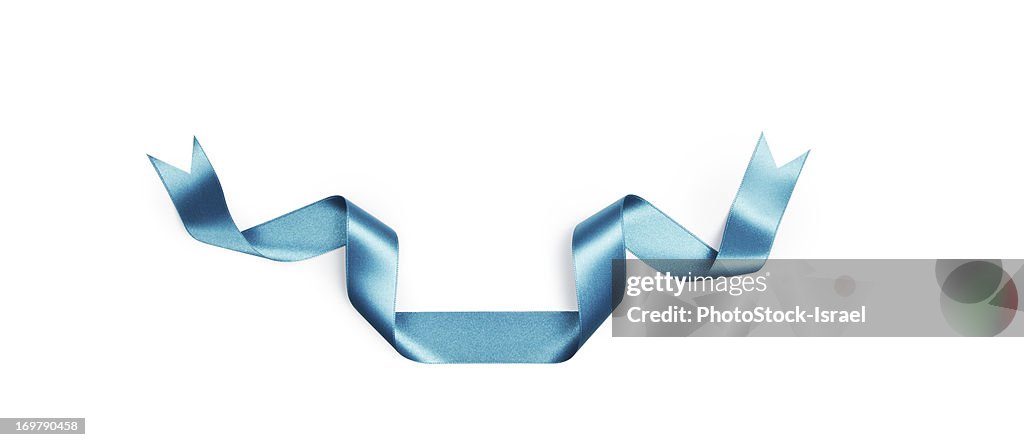 Blue streamer ribbon