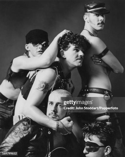 British band Frankie Goes To Hollywood, October 1982. Clockwise from top left: guitarist Brian Nash, drummer Peter Gill, keyboard player Paul...
