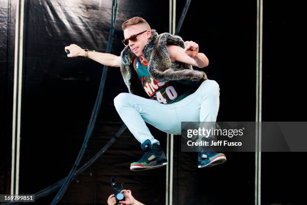 Macklemore of Macklemore & Ryan Lewis performs at the 6th Annual Roots Picnic at the Festival Pier June 1, 2013 in Philadelphia, Pennsylvania.