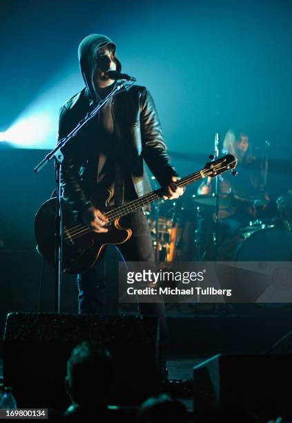 Bassist Robert Levon Been and drummer Lean Shapiro of the rock group Black Rebel Motorcycle Club perform live at The Wiltern on June 1, 2013 in Los...