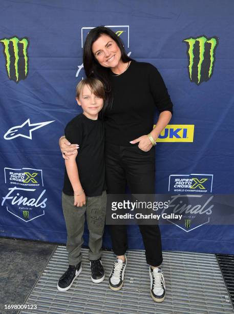 Tiffani Thiessen attends the SuperMotocross World Championship Finals Celebrity Night at Los Angeles Memorial Coliseum on September 23, 2023 in Los...