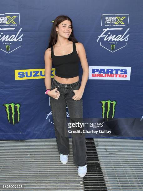 Dylan Conrique attends the SuperMotocross World Championship Finals Celebrity Night at Los Angeles Memorial Coliseum on September 23, 2023 in Los...