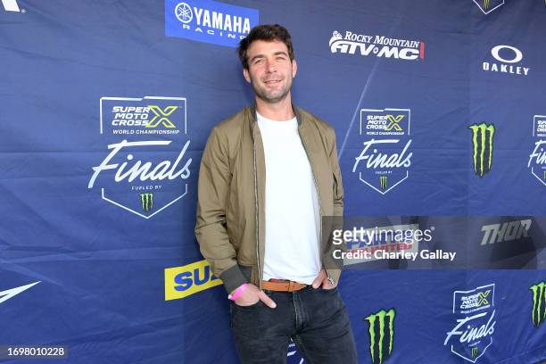 James Wolk attends the SuperMotocross World Championship Finals Celebrity Night at Los Angeles Memorial Coliseum on September 23, 2023 in Los...