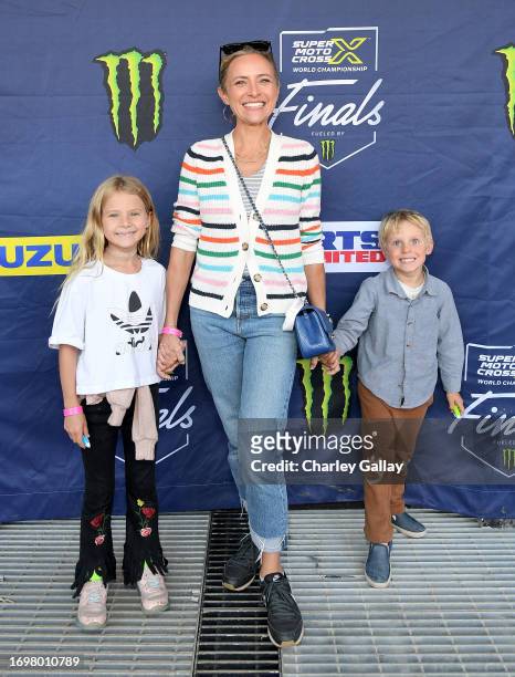 Christine Lakin attends the SuperMotocross World Championship Finals Celebrity Night at Los Angeles Memorial Coliseum on September 23, 2023 in Los...