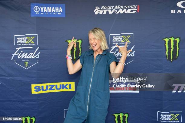 Ever Carradine attends the SuperMotocross World Championship Finals Celebrity Night at Los Angeles Memorial Coliseum on September 23, 2023 in Los...