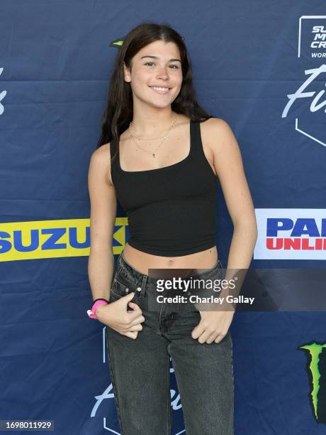Dylan Conrique attends the SuperMotocross World Championship Finals Celebrity Night at Los Angeles Memorial Coliseum on September 23, 2023 in Los...