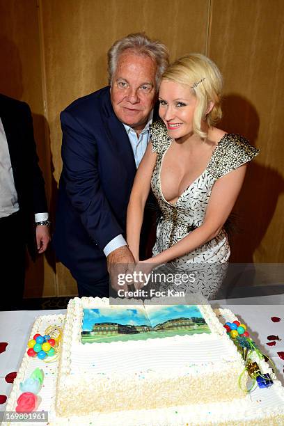 Massimo Gargia and Tatiana Laurens Delarue attend the Benefit Dinner For The 'Reconstruction Du Chateau De Saint Cloud' at Hotel Du Collectionneur...