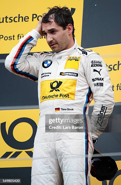 Third placed Timo Glock of Germany and BMW Team MTEK is seen after the third round of the DTM 2013 German Touring Car Championship at Red Bull Ring...