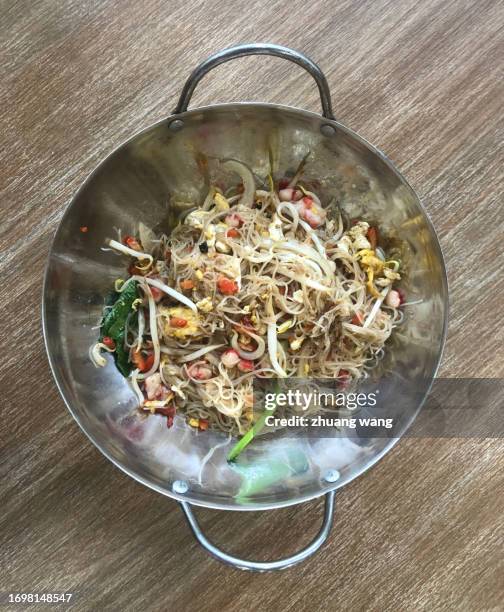 delicious fried vermicelli - vermicelli stock pictures, royalty-free photos & images