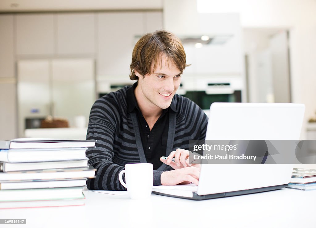 Man using laptop