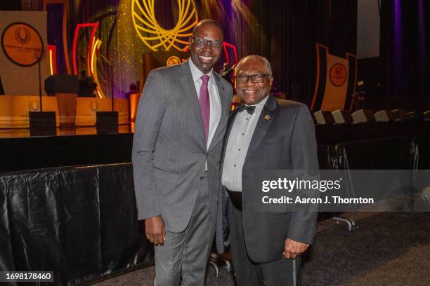 Garlin Gilchrist and James Clyburn attend the Congressional Black Caucus Annual Legislative Conference Phoenix Awards at the Walter E. Washington...