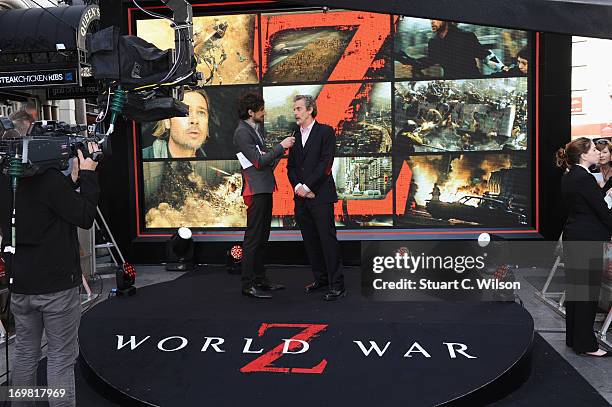 Peter Capaldi attends the World Premiere of 'World War Z' at The Empire Cinema on June 2, 2013 in London, England.