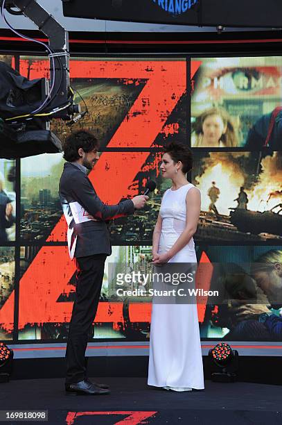 Daniella Kertesz attends the World Premiere of 'World War Z' at The Empire Cinema on June 2, 2013 in London, England.